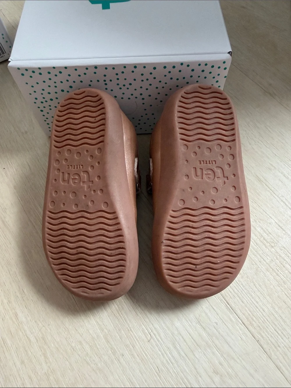 Ten Little Girls' Rose Gold Mary Jane Shoes